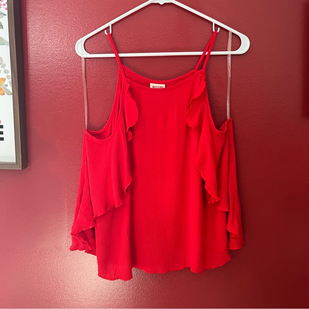 Flowy spaghetti strap tank with “wrap” back (see pics) size XL